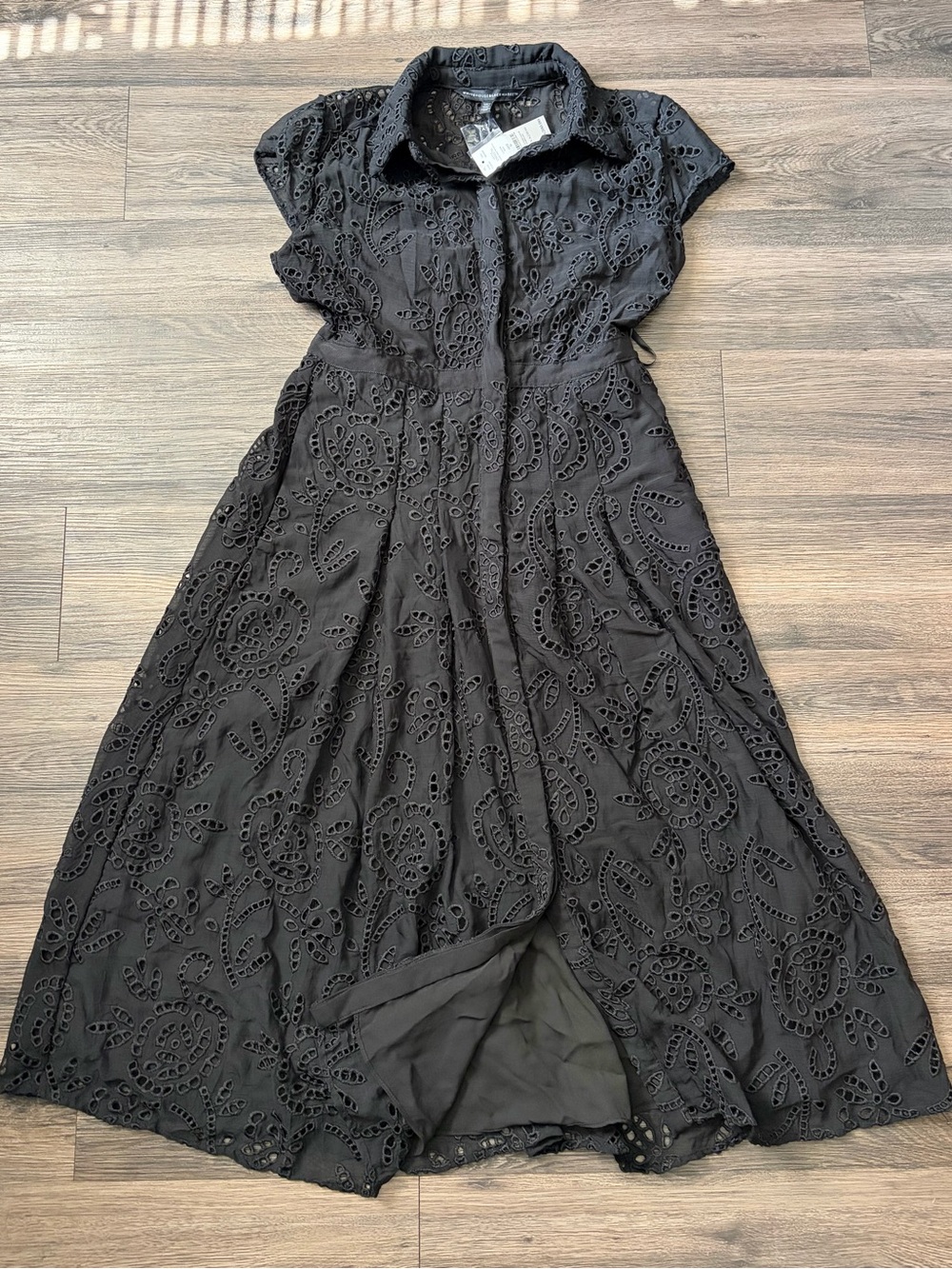 White House Black Market Eyelet Midi Dress